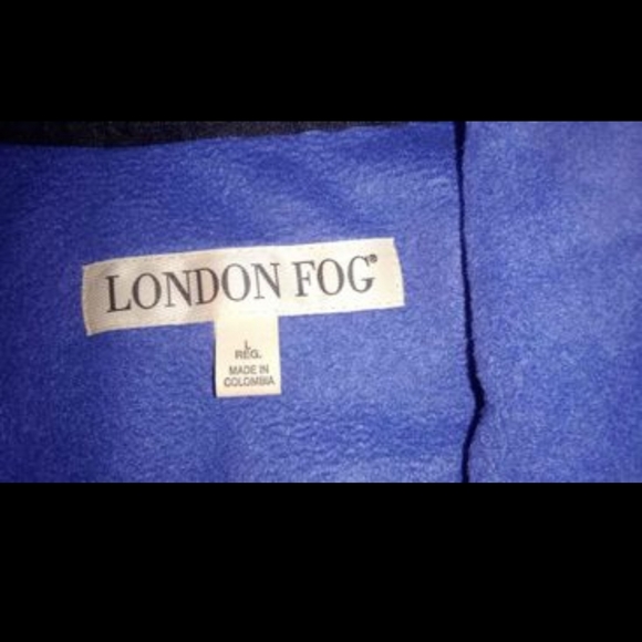 NWT- London Fog, colbalt blue fleece zip up sweatshirt, Size large - Picture 4 of 4